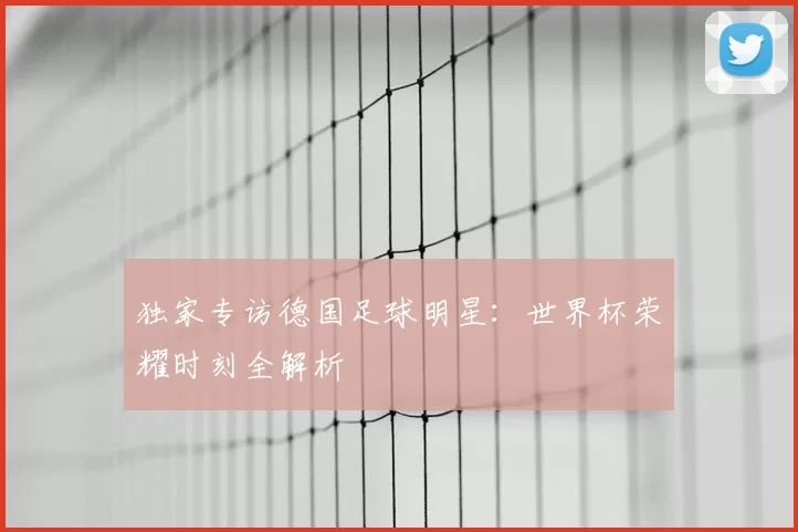 独家专访德国足球明星：世界杯荣耀时刻全解析